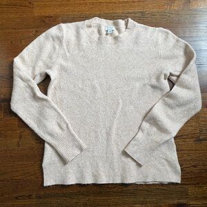 J.Crew Extra Soft wool blend crewneck sweater beige textured knit long sleeve M